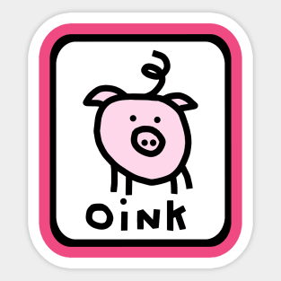 Self Portrait Pig For Cute Animals Sticker